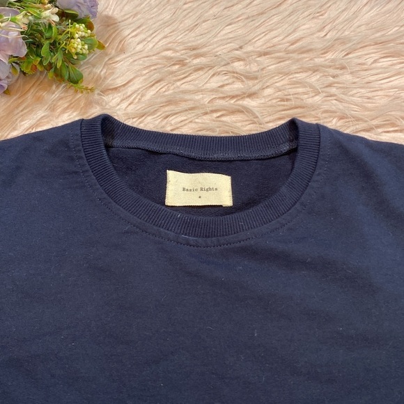 Basic Rights Mens Short Sleeve Navy Tee sz M - Picture 3 of 9